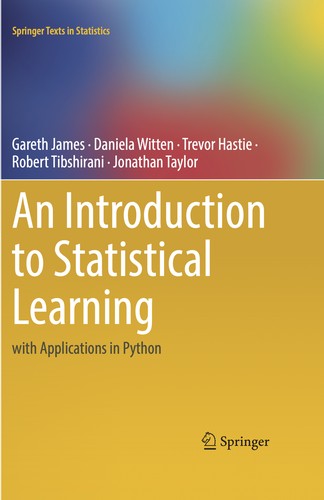 Cover for An Introduction to Statistical Learning with Applications in Python