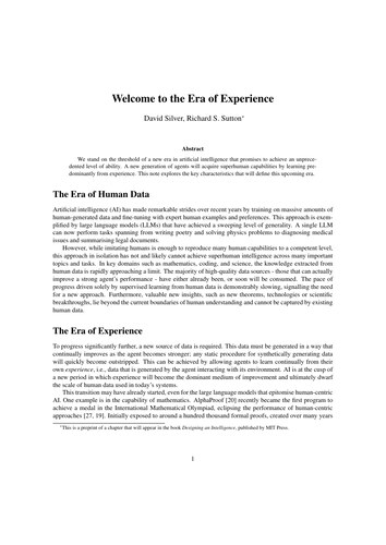 Cover for The Era of Experience