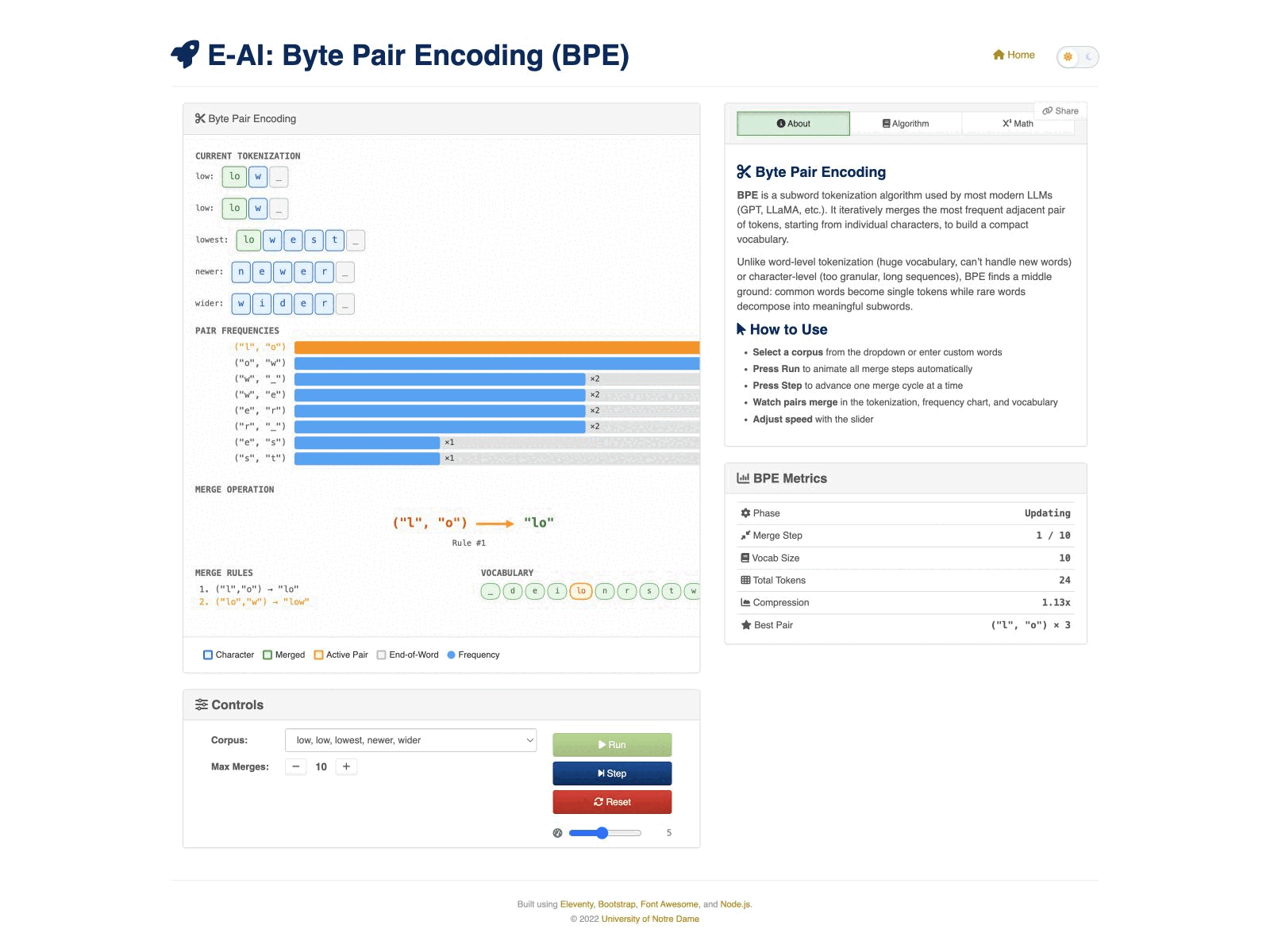 BPE Tokenizer preview