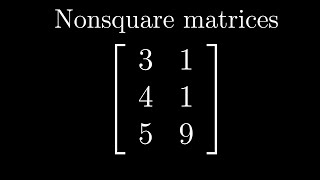 Nonsquare Matrices as transformations between dimensions thumbnail